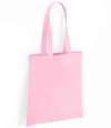 BR051 Brand Lab Organic Cotton Long Handle Shopper Light Pink colour image